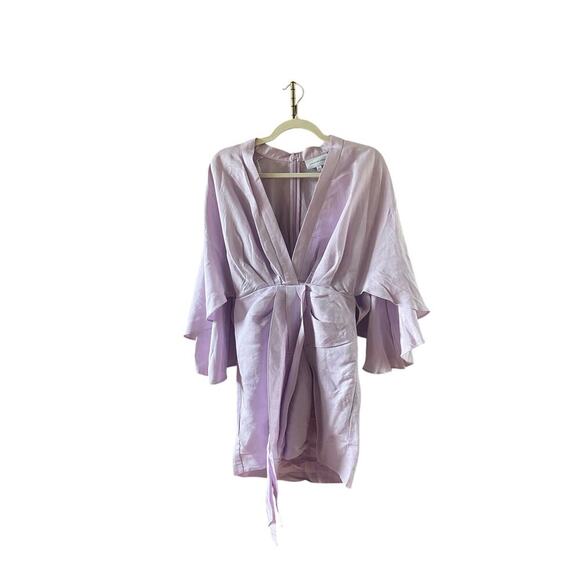 NWT Significant Other Lola Lilac Mini Linen Blend Dress Size 2 - Picture 6 of 13